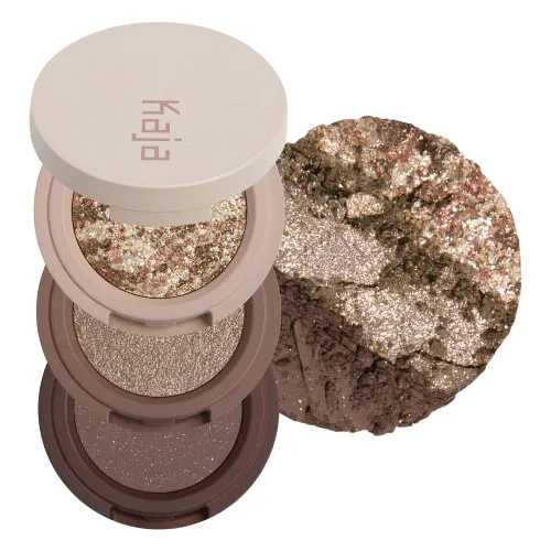 Vista 10 de Kaja Beauty Bento Collection - Trío de sombras de ojos elásticas Tonos rosa ciruela, tamaño de viaje, 01 Rosewater, premio Allure Best of Beauty