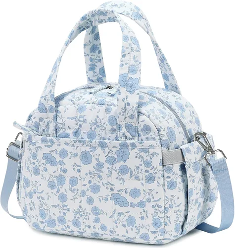 Vista 18 de LEDAOU Lonchera para Mujeres, Bolsa de Almuerzo Acolchada con Relleno Puffer, con Correa Ajustable, Aislada, Reutilizable, para el Trabajo, Escuela