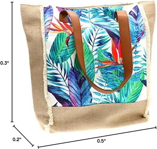Vista 86 de Bolso grande de paja para mujer, tejido de ratán, bolso de playa de verano, a rayas