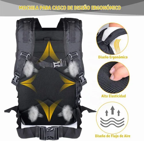 Vista 6 de Mochila para casco de motocicleta para hombre 26L
