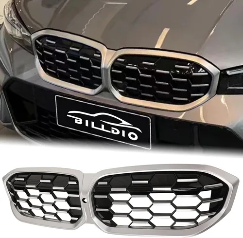 Vista 38 de Parrilla G20 - Parrilla de Riñón Negra Compatible con Serie 3 G20 316i/318i/320i/328i/330i/335i/340i de 2019-2022 Negro Brillante Diamante