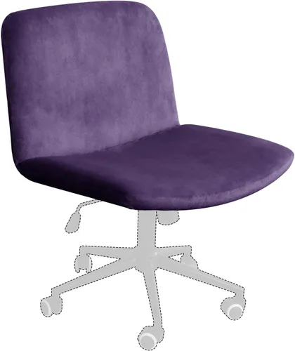Vista 13 de NICEEC Funda para silla cruzada sin brazos, para oficina, dormitorio, escritorio, tocador, computadora, respaldo medio, asiento ancho sin protector