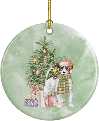 Vista 63 de Caroline's Treasures Bulldog, Bulldog inglés #2 y árbol de cerámica adorno colgante para árbol de Navidad, decoración colgante para el hogar
