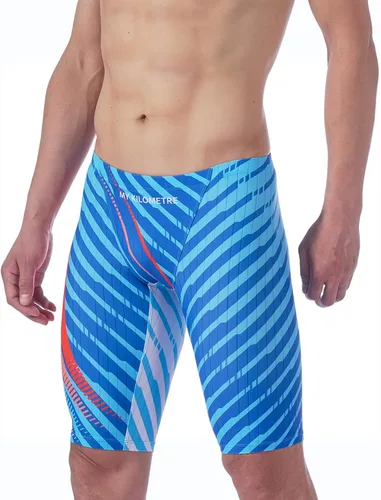 Vista 3 de MY KILOMETRE Traje de baño Jammer sólido de natación Jammers Endurance Long Racing Training Traje de baño