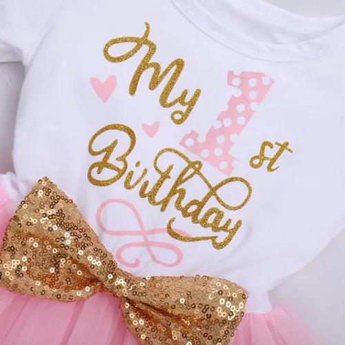 Vista 3 de IMEKIS Vestido de ratón para bebés y niñas de 1 y 2 cumpleaños, diseño de lunares, tul, tutú para fiesta de verano, accesorios para fotos