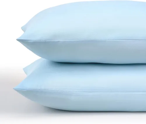 Vista 7 de TILLYOU Paquete de 2 fundas de almohada para niños pequeños con cierre de sobre, 13" x 18" de microfibra sedosa y suave, fundas de almohada de viaje