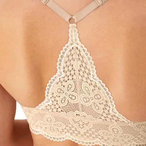 Vista 5 de Maidenform Women's Racerback Bra with Shaping & Support, One Fab Fit Underwire Bras for Women, Lightly Lined, Front Close Almendra/Perla