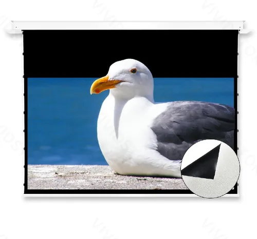 Vista 7 de VIVIDSTORM - Pantalla de proyector de cine blanco con tensión motorizada Phantom empotrada en el techo desde 2004-72 pulgadas para proyector normal