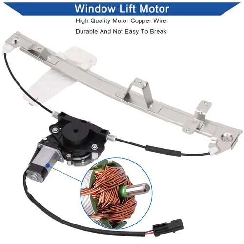 Vista 4 de Obaee 741-556 Conjunto de motor y regulador de elevalunas eléctrico delantero izquierdo del lado del conductor compatible con Jeep Grand Cherokee WJ