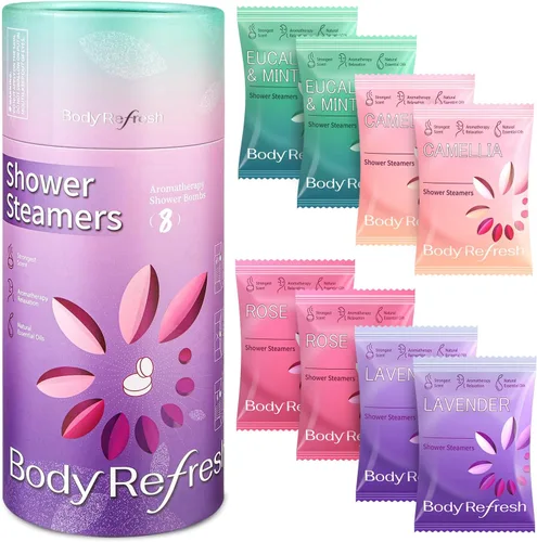 Vista 12 de Shower Steamers - Paquete de 8 rellenos de calcetines de aromaterapia para Navidad Citrus Sunrise