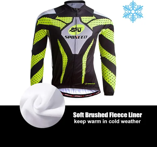 Vista 6 de sponeed Camiseta de ciclismo para hombre manga completa ropa de equitación pantalones