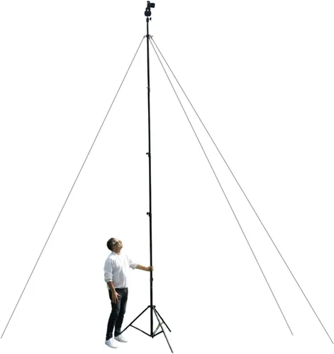 Vista 10 de Glide Gear TST 12 - Soporte de trípode de 12 pies, secciones telescópicas acolchadas con aire, construcción de aluminio resistente, altura