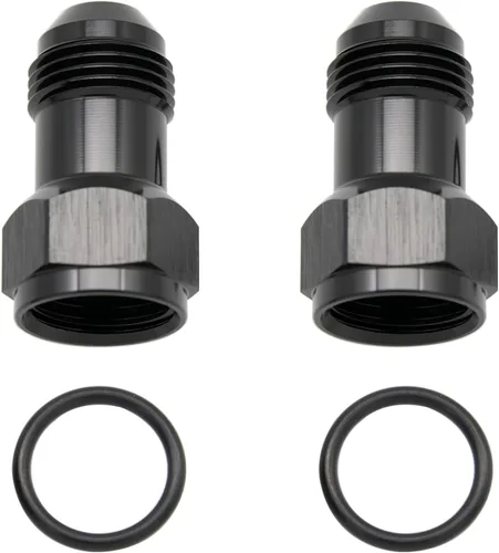Vista 19 de Aluminio 3AN hembra a 3AN macho extensor de montaje, conector adaptador de extensiones AN3 con anillo tórico, negro