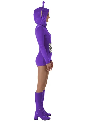 Vista 4 de Disfraz de Mono Tinky Winky para Mujer de Teletubbies Multicolor