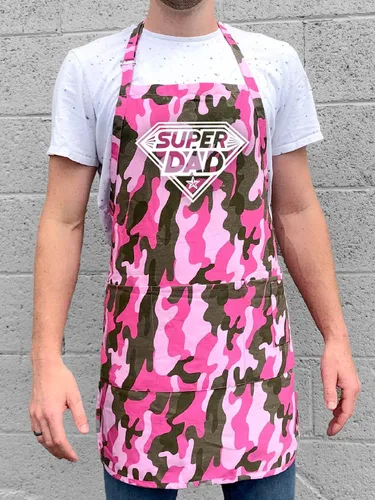 Vista 2 de ApronMen, Super Dad BBQ Grill Delantal ajustable para hombre, talla única