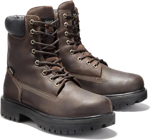 Vista 2 de Botas para hombre Timberland PRO 26011, ajuste directo, caña de 8 pulgadas, punta blanda Marrón