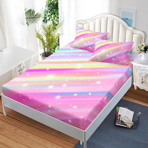 Vista 8 de Nttopship Sábanas y fundas de almohada florales bohemias, sábana bajera ajustable de microfibra suave, bolsillos profundos, decoración