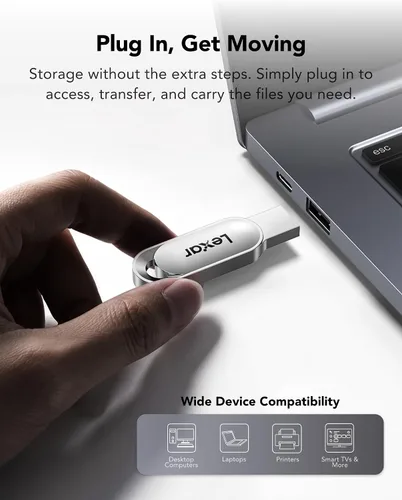 Vista 4 de Lexar Unidad flash USB A40E de 256 GB, USB 3.2 Gen 1, lectura de hasta 400