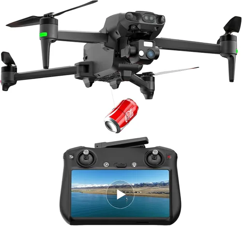 Vista 11 de Drones sin escobillas K600GPS con cámara EIS para adultos principiantes y niños, dron con pantalla de 4.5 pulgadas en el controlador, FPV Drone
