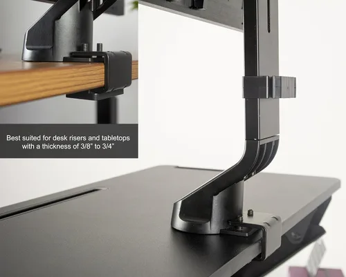 Vista 5 de VIVO Soporte ajustable para monitor individual para estación de trabajo de pie, convertidor de escritorio, brazo de monitor para 1 pantalla de hasta
