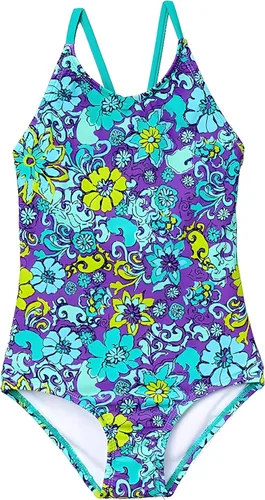 Vista 47 de Kanu Surf Bañador deportivo de una pieza Daisy Beach para niñas Aloha Negro