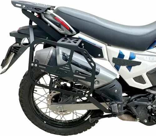 Vista 4 de GP Kompozit Soporte lateral para alforjas negro compatible con Hero Xpulse 200 2020-2023