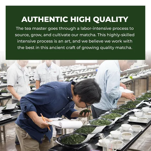 Vista 4 de Tenzo Matcha - Polvo de té verde BetterBoost (1.06 onzas) con batidor de bambú de 100 puntas