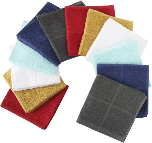 Vista 2 de Glynniss Trapos de cocina altamente absorbentes, 100 % algodón, para lavar platos (color cielo aguamarina)