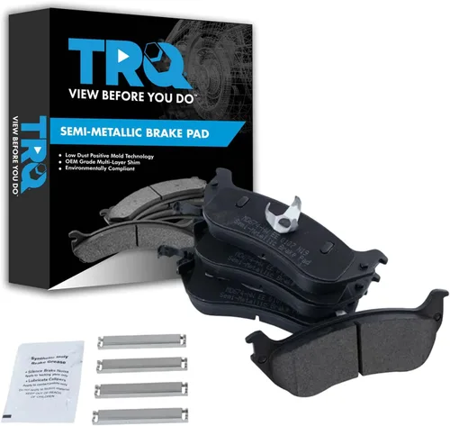 Vista 49 de TRQ Pastillas de freno delanteras semi metálicas compatibles con Ford Expedition 2018-2021 F-150 2018-2020 Lincoln Navigator 2018-2022