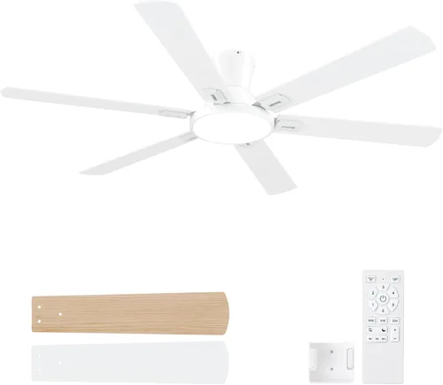 Vista 11 de Ventiladores de techo negros de 52 pulgadas con luces, ventilador de techo
