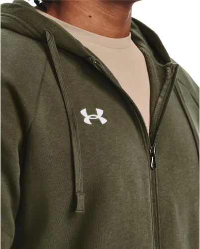 Vista 4 de Under Armour Sudadera con capucha Rival Fleece con cremallera completa para hombre