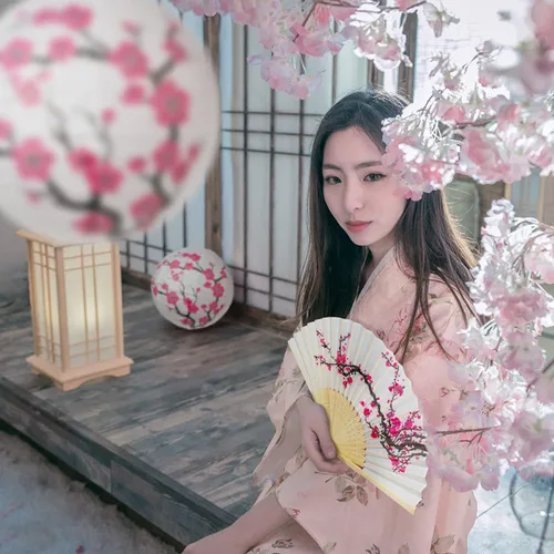 Vista 5 de LYART 4 piezas de pantalla de lámpara de papel con diseño de cereza china/japonesa para restaurante, iglesia, regalo de boda, favores de fiesta