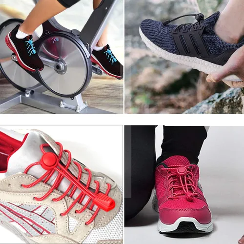 Vista 6 de UPINS 10 pares de cordones elásticos para zapatos, sin corbata, ajustable, de goma