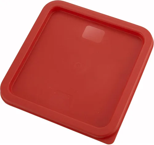 Vista 23 de Winco Contenedor de plástico cuadrado blanco de 22 cuartos