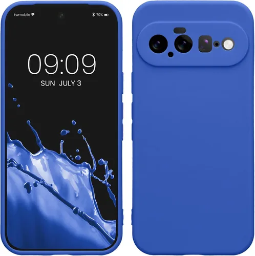 Vista 78 de kwmobile Funda compatible con Google Pixel 9 - Funda protectora delgada de TPU para teléfono - Acabado mate suave - Piedra antigua