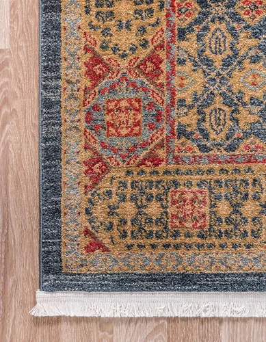 Vista 8 de Unique Loom Palace Collection - Alfombra geométrica tradicional, 2 pies x 3 pies, color azul marino/marrón
