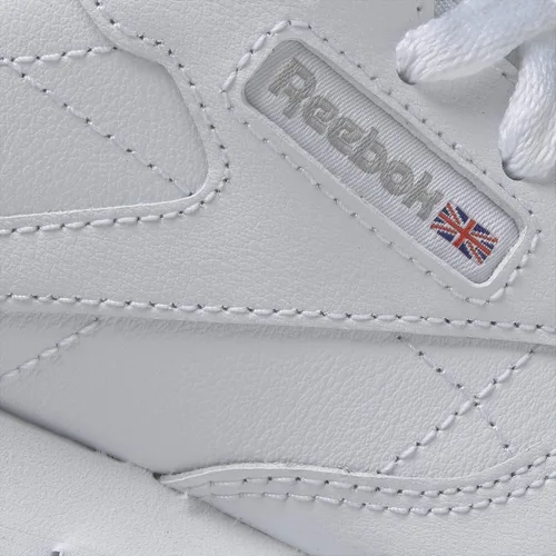 Vista 3 de Reebok Tenis clásicos unisex de cuero para niños, Claro