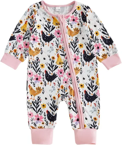 Vista 12 de Mameluco para bebé recién nacido y niña, de 3, 6, 12, 18 meses, ropa de otoño diagonal con cremallera A-Negro