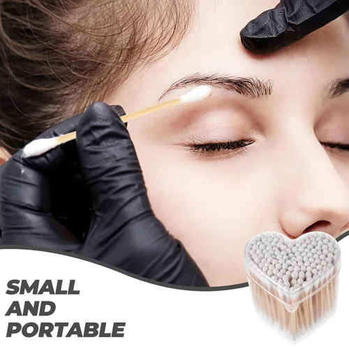 Vista 7 de Disposable Makeup Cleaning Sticks with Long Wood Handles