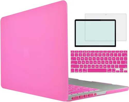 Vista 29 de Funda compatible con MacBook Pro de 13 pulgadas con CD-ROM modelo A1278 versión 2008-2012, carcasa rígida 4 en 1 de plástico a presión con protector