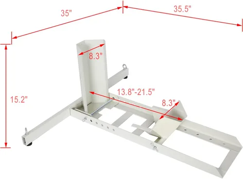 Vista 3 de Soporte de motocicleta de 1800 libras de capacidad, soporte ajustable resistente con 4 juegos de amarres