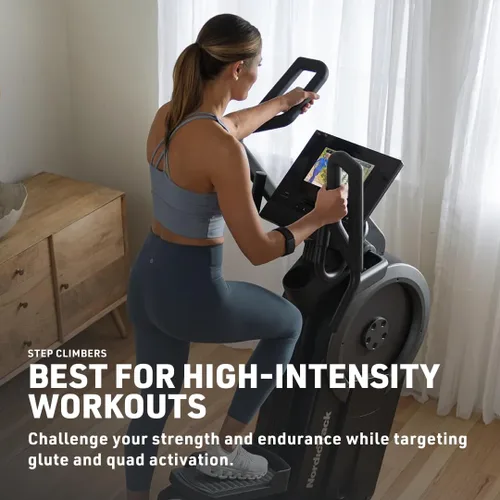 Vista 6 de NordicTrack Step Climbers: Step Climbers for Low-Impact Workouts with 22 Resistance Levels Negro