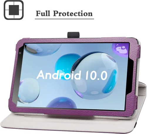 Vista 2 de LiuShan Funda de poliuretano con rotación 360 para DIALN X8 Ultra/Vortex Tab 8 4G/Foxx T8 Plus/Sky Devices Elite T8/Elite Octa/MAXWEST Nitro 8/Astro