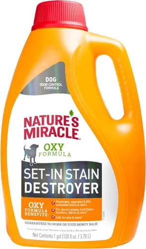 Vista 11 de Nature's Miracle Destructor de manchas para desorden de perros, 24 onzas, fórmula Oxy con aroma a naranja