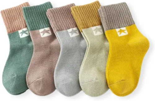 Vista 4 de Magic Pet Calcetines de algodón para niños, para deportes, escuela, fútbol, béisbol, guardería, divertidos, para niños pequeños, 5 pares, 1 paquete