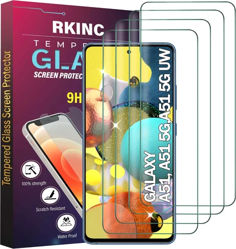 Vista 34 de RKINC Protector de pantalla [paquete de 4] para Samsung Galaxy A12 / Galaxy A02S / A12 Nacho, protector de pantalla de vidrio templado, 0.013 in