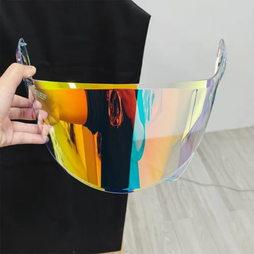 Vista 8 de FF370 - Protector solar para LS2 FF394, FF325, fácil visera, resistente al viento, para casco de moto (azul transparente, para noche de día)