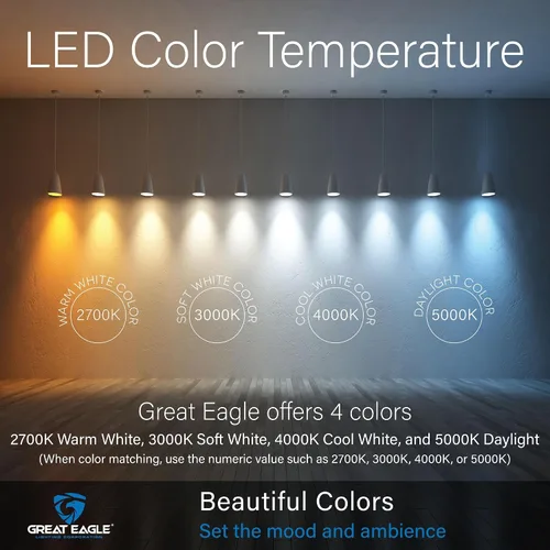 Vista 4 de Great Eagle Lighting - Bombillas LED equivalentes a 60 W, color blanco cálido de 2700 K, bombilla E26 A19, 800 lúmenes, no regulables, bombillas
