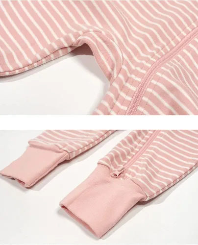 Vista 4 de Teach Leanbh Paquete de 2 pijamas de algodón con cremallera de 2 vías, manga corta, sin pies, para dormir y jugar