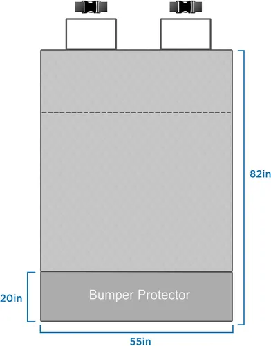 Vista 2 de Cubierta de forro de carga para SUV y coches, material impermeable, respaldo antideslizante, protector de solapa extra parachoques, tamaño grande